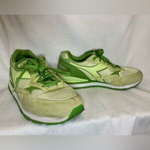 Diadora N92 Gelato White Jade Butterfly Men’s Running Shoes Size 8 lime green